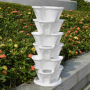 Stackable Three Pedal Pot Basket Container, White Qty: 1Pcs