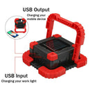 100W 2000LM USB Solar LED Work Light Rechargeable Emergency Flood Lamp with
