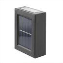2pcs LED Solar Light Outdoor Wall Lamp for Garden Yard Decor (White Light)