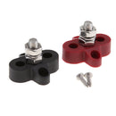2 Pcs Red & Black Junction Block Power Post Insulated Terminal Stud 8mm M8