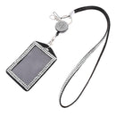 Crystal LANYARDs with Retractable Reel ,Vertical ID Badge Holder of White