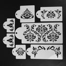 7pcs/Lot Plastic Cake Stencil Cake Decoration Sugar Sieve Cake Mold Stencil