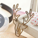8pcs/box paper clips retro metal book clip mark antlers cute paper clips fo