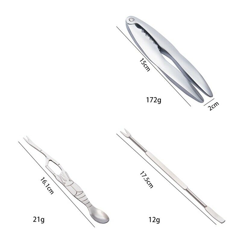 Seafood Crackers Picks Spoons Stainless Steel Crab Peel Shrimp Tool Lobster U2J2