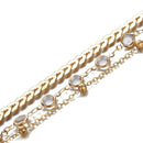 3Pcs/Set Fashion Sequins Anklet For Women Bracelet On The Leg Foot Jewelry