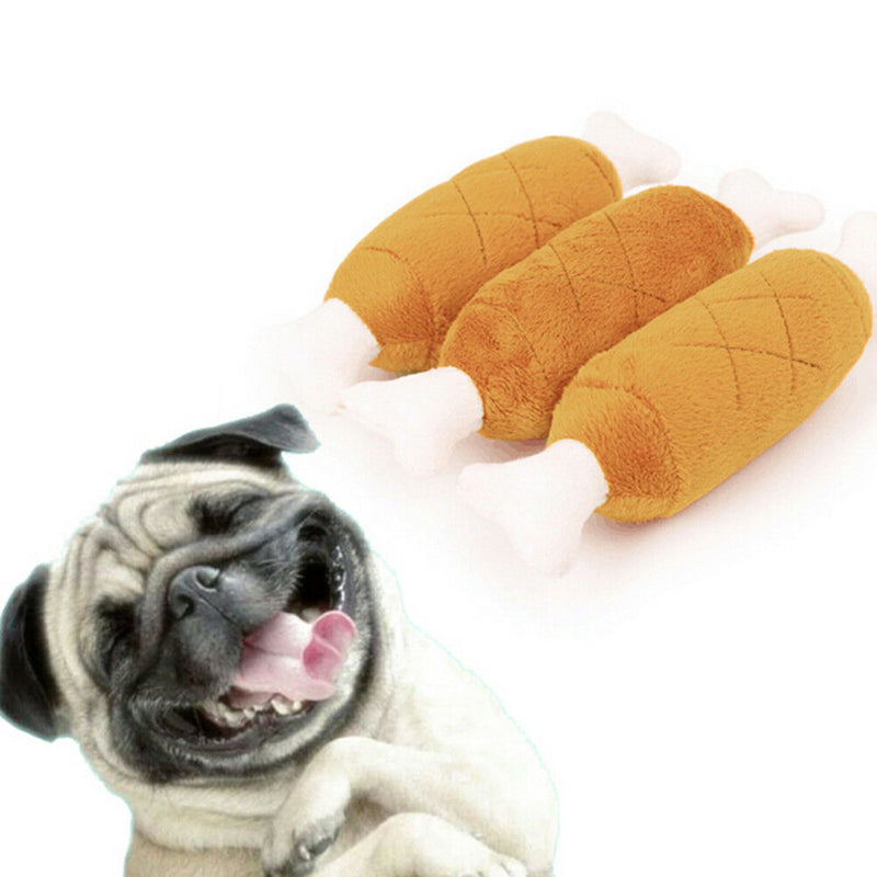 Pet dog puppy toys chicken legs design small dogs chew squeak plush sound to BX
