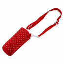 500ML Water Bottle Waterproof Pouch Shoulder Strap Cover Red G8B2
