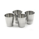 4X Camping / Travel Stainless Steel Shot Glass Set Gw