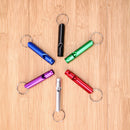 6pcs Aluminum  Pet Dog Training Whistle Flute Portable Keychain Whistle