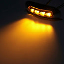 10x Amber 4 LED Clearance Side Marker Light for Car Truck Trailer Pickup 12-24V