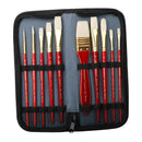 10Pcs Art Paint Brushes Set, Great for Watercolor, Acrylic, Oil- Mixed Different