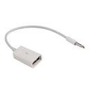 Sync 3.5mm Male AUX Auxiliary Audio Plug Jack to USB Cord Converter Cable