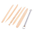 6pcs New Wooden Cutter Pottery Clay Molding Sculpture Shaping Cutter Tools