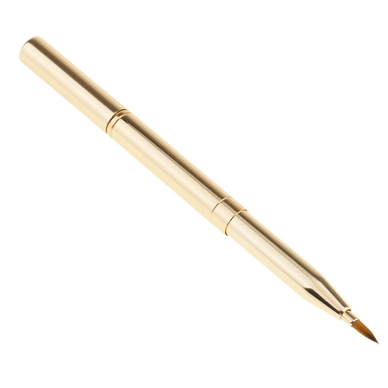 2 In 1 Retractable Make-up Brush, Double Head Retractable Lip And