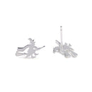 2018 Fashion Women Witch Broom Ear Studs Earrings Halloween Jeweley Gothic Gift