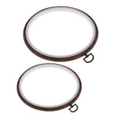 2Pcs Wooden Embroidery Hoop Ring Cross Stitch Circle Frame Sewing Craft Tool