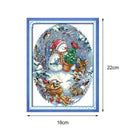 14CT Stamped DIY Snowman Friends Cross Stitch Canvas Needlework (K802)
