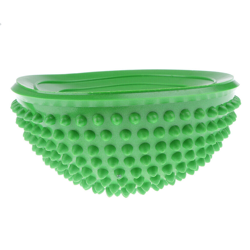 Green Yoga Half Ball Dome Balance Trainer, Anti-Slip Hedgehog Exercise Balance