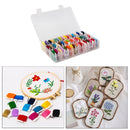 50 Colors Embroidery Floss Cross Stitch Thread with Organizer Box Bobbins