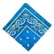 Women Men Double Sided Paisley Bandana Head Wrap Headband Handkerchief Blue