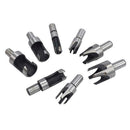 8pcs Carbon Steel Round Handle Wood Plug Drill Bits Claw Type Wood Drill