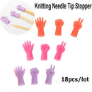18pcs Rubber Mix Shaped Knitting Needles Point Protectors Cap For Need%!