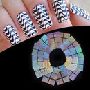 24Pcs/set Hollow Nail Art Manicure Stickers Nail PVC Decals Template Stamping .