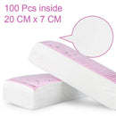Lot 100pcs Nonwoven Hair Removal Paper Depilatory Wax Strips Epilator Waxing