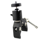 Super Clamp + 1/4" Thread Ball Head for Cameras Lights Umbrellas Hook Shelve