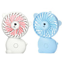 Usb Handheld Fan Cute Cartoon Three-Speed Big Wind Night Light Charging Han