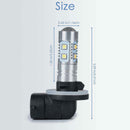 2 - Car Fog Light 881 / H27W 50W 2323 10SMD Highlight Fog Light LED Bu ECW
