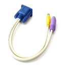 15-Pin Sub-D VGA SVGA to TV RCA S-Video S Video Cable Adapter Converter MO