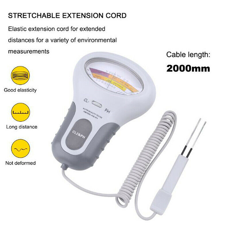 Water Quality Chlorine PH/CL2 Tester Level Meters For Swimming Pool Spa Hot  Bj