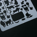 Theme Lace Ruler Template DIY Photo Album Drawing Tool (Kitty)