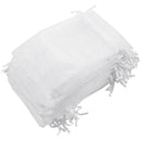 Satin Organza Lace Bag for Wedding Banquet Gifts (White, Set of 50)