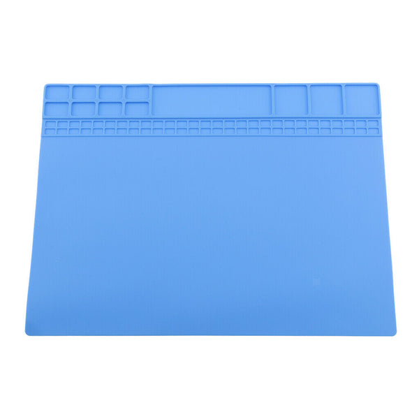 Silicone Heat Mat Insulation Kit Maintenance Desk Soldering Pad  Deep Blue