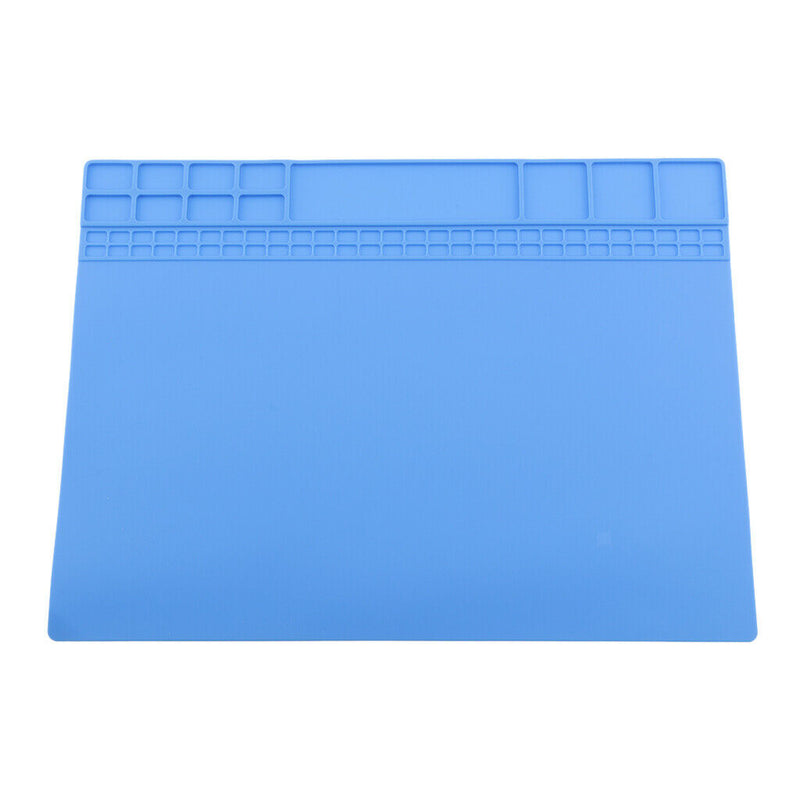 Silicone Heat Mat Insulation Kit Maintenance Desk Soldering Pad  Deep Blue