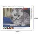 5D DIY Full Drill Diamond Painting Hello Cat Cross Stitch Embroidery Kits