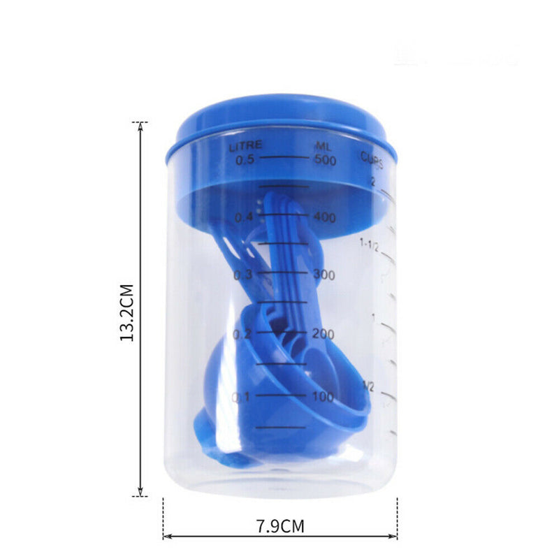 1 Set Measuring Spoon Plastic for Kitchen Baking Tool Spoon Blue Newest Useful