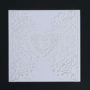 10Pcs Romantic Wedding Card Invitation Delicate Carved Heart Decorations