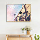 Diamond Painting Bicycle Against Wall Full Round Rhinestone Picture 40x30cm