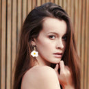Fashion Acrylic Omelette Egg Drop Dangle Hook Earrings Women Girls Jewelry