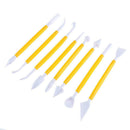 8pcs/set Embossing Double Heads Plastic Pottery Clay Sculpture Tools Carve