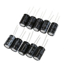 10 Pcs black 2200uF 25V Radial Aluminum Electrolytic Capacitors 1.3*1.3*2.1