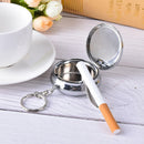 Creative Round Cigarette Keychain Portable Stainless Steel Pocket Ashtray SP