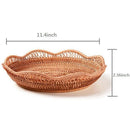 Handmade Wicker Woven Storage Basket Restaurant Bread Fruit Vegetables Food