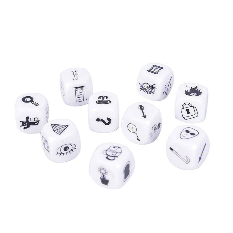 9pcs Story Dice Puzzle Board Game Telling Story Children Funny English  OZ