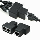 RJ45 Splitter Adapter 1 to 2 Ways Dual Female Connector Ethernet Cable LAN Port