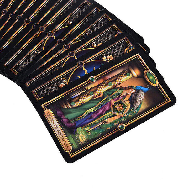 Easy Gilded Tarot Deck English Edition Mysterious Tarot Cards Party Board NF Hn