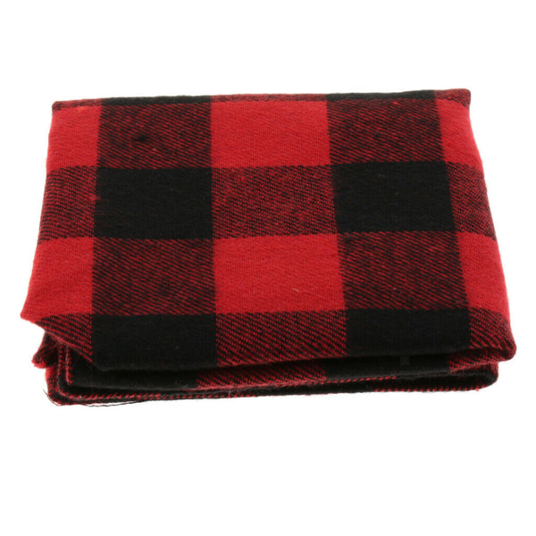 Dog Cat Collor Plaid Type Scarf Decorative Saliva Towel Red Black S